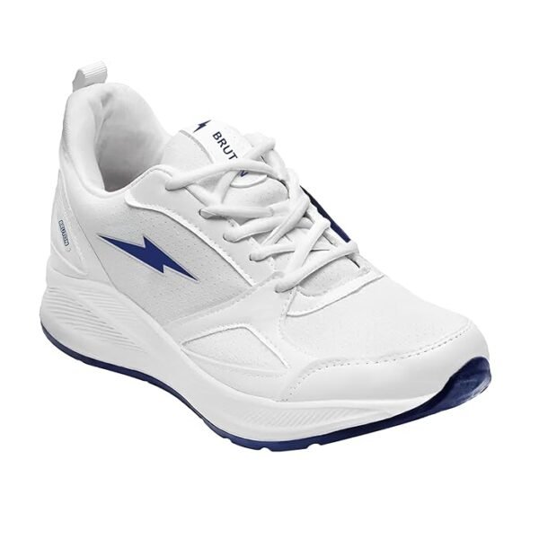 BRUTON EVA Lite Sports Running,Walking & Gym, School Shoes Lightweight Extra Jump Casual Sneaker Lace-Up Shoes for Men's & Boy's - White - Image 5